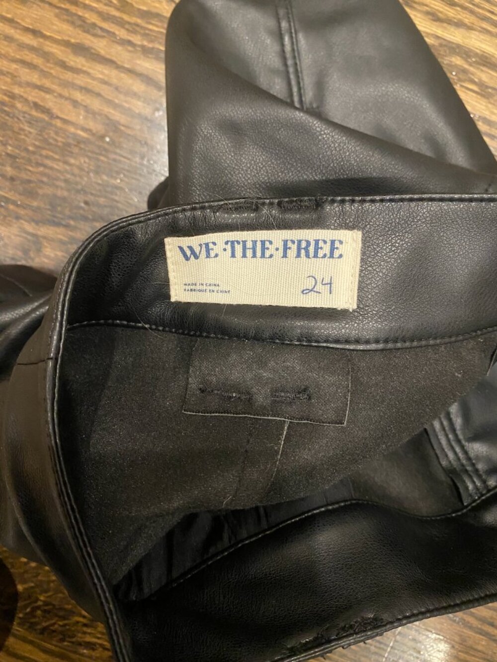 FREE PEOPLE WE THE FREE REIGN VEGAN LEATHER SHORTS - Picture 4 of 5
